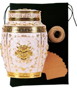 Gold Rose Cremation Urn for Human Ashes – Zinc Alloy