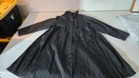 Dries Van Noten black swing coat, size large.