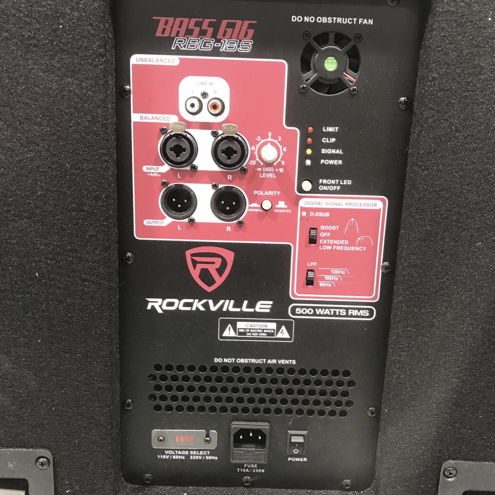 Rockville 18" 2000W Active Powered PA Subwoofer Sub RBG18S for Sale in