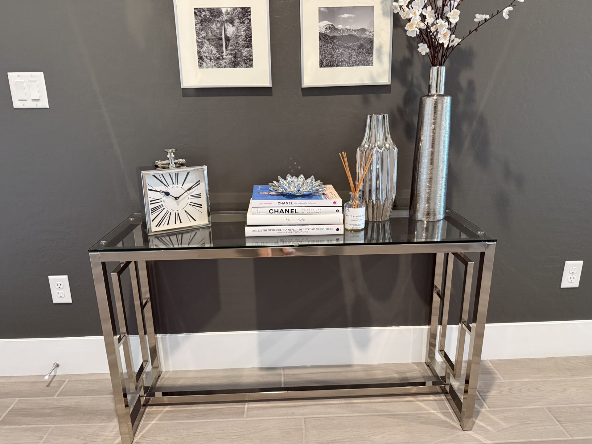 Console table and bench