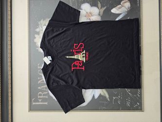 Paris France black t-shirt