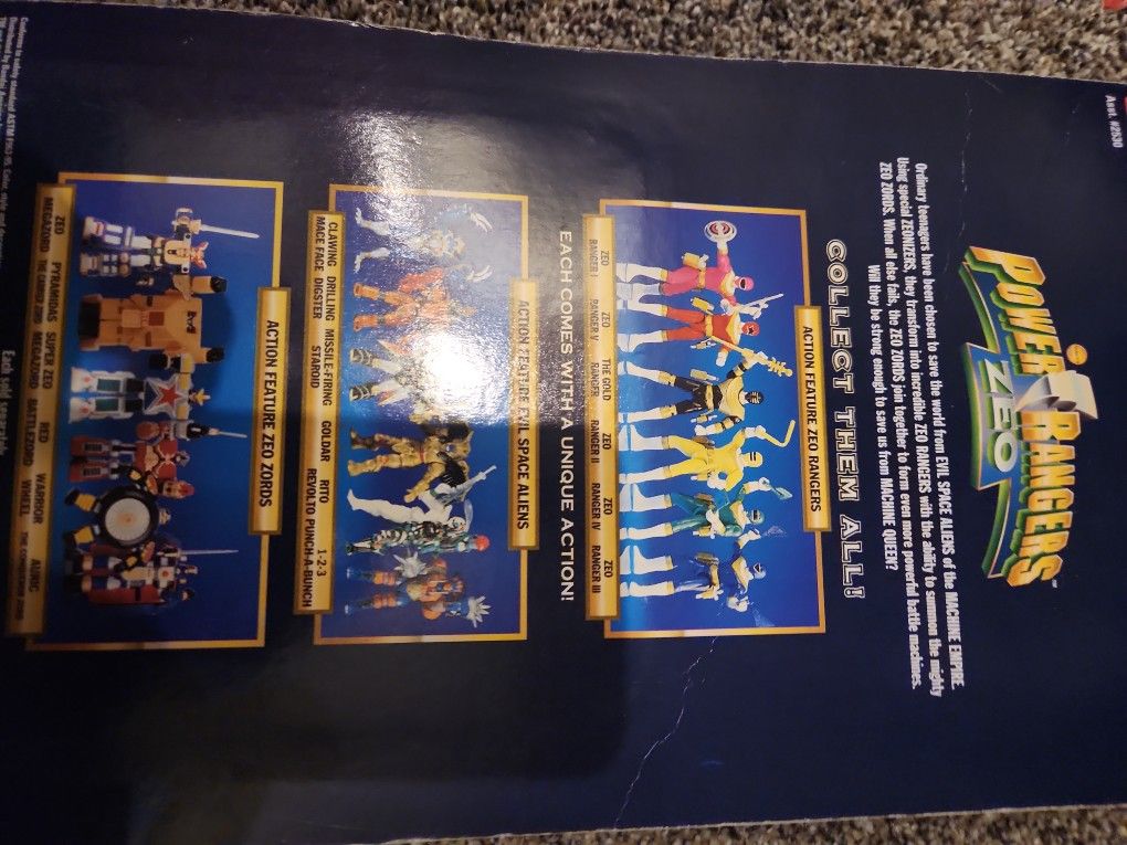 1996 Bandai Power Rangers Zeo Carded Action Figure Zeo Ranger III (Blue) Toys