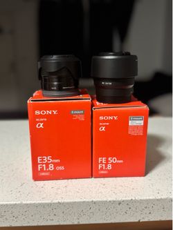 Sony prime  lens F1.8