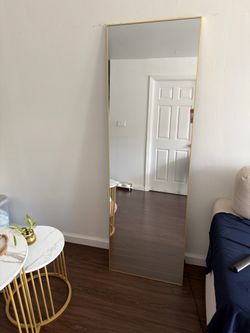 Full Length Floor Mirror Gold Thin Frame