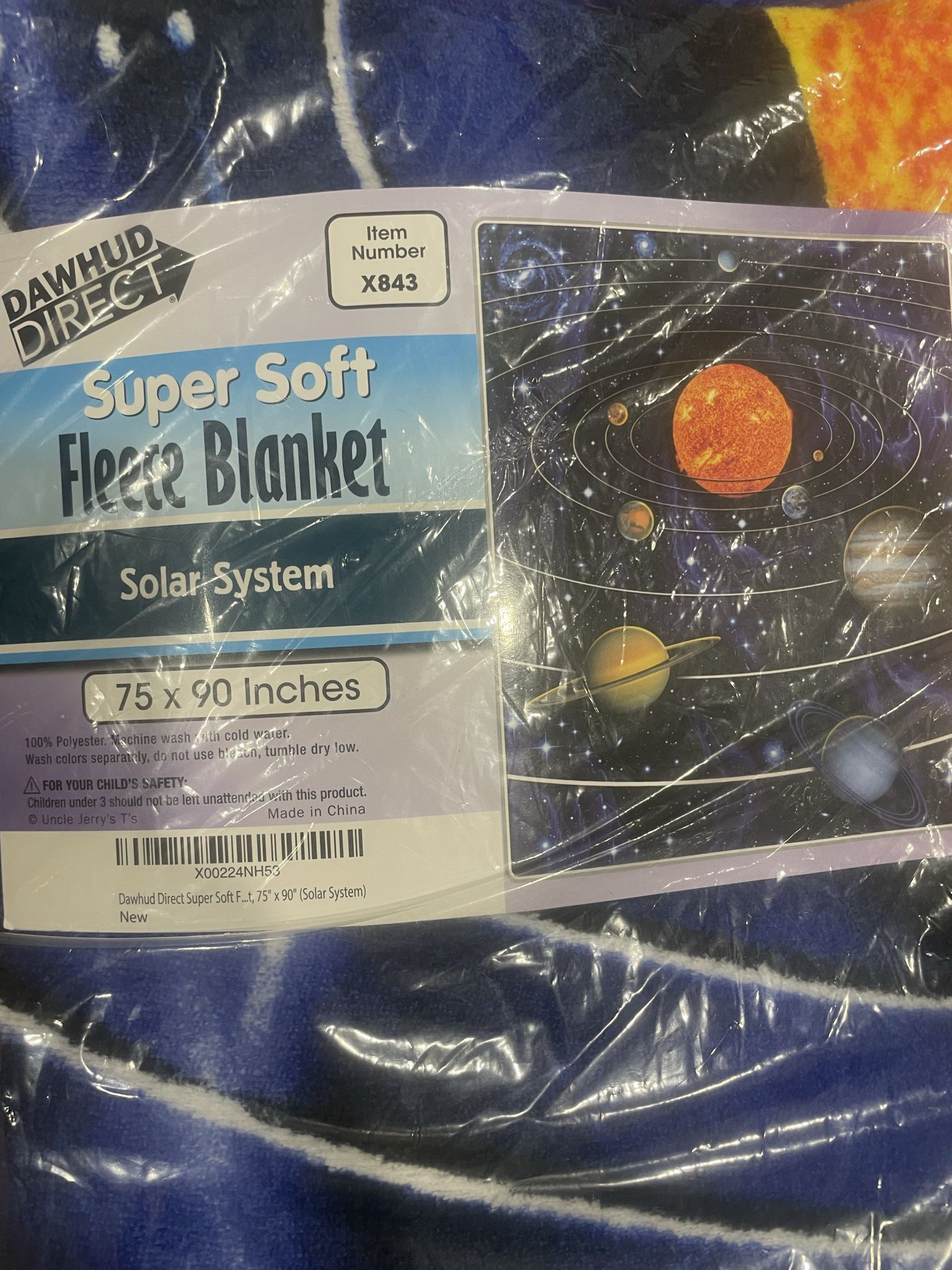 New Super Soft Solar System Fleece  Blanket
