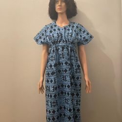Blue African Women's Dress