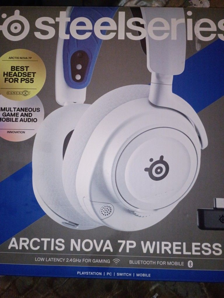 SteelSeries Arctis Nova 7P Wireless Multi-Platform Gaming Headset — PlayStation, PC, Switch, VR, Mobile — Black