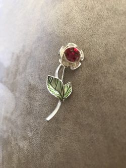 Vintage Avon Rose Stem Brooch