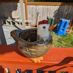 Rooster Flower Pot