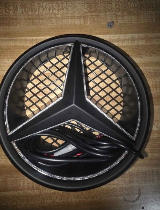 Front Grill Emblem w/LED Fit For 2005-2013 Mercedes Benz W204 C300 W245 B C GLK