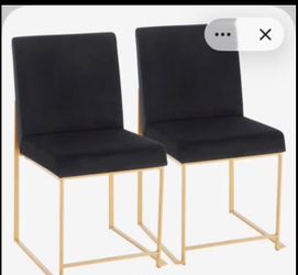 LumiSource Fuji High-Back Dining Chairs (Set of 2)
