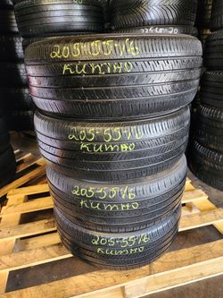 205 55R 16 USED TIRES KUMHO 2055516 USED TIRES (SET) MOUNT BALANCE INCLUDED