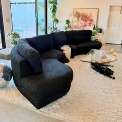 Beautiful Thayer Coggin Black Round Sectional Couch