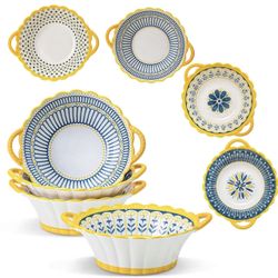 Soup Bowls with Handles, 23 Oz French Onion Soup Bowls Set of 4, Ceramic Soup...