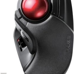 ELECOM HUGE Trackball, 2.4GHz Wireless USB, Index Finger Control, Customizable 8-Button, Large Soft Palm Rest, 52mm Ball, Windows PC Mac (M-HT1DRBK)