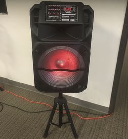 15 Inch Rechargeable Bluetooth Speaker/aux/fm/USB And SD Port/microphone For Karaoke/brand New!!