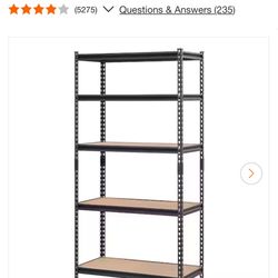 Storage Shelving Unit in Black