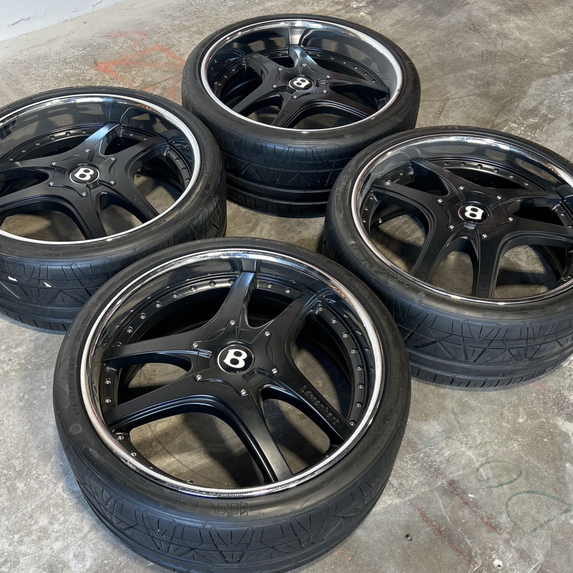 22 Lowenhart Mercedes Bentley Wheels Tires 22” Rare Set 275/30/22 ...