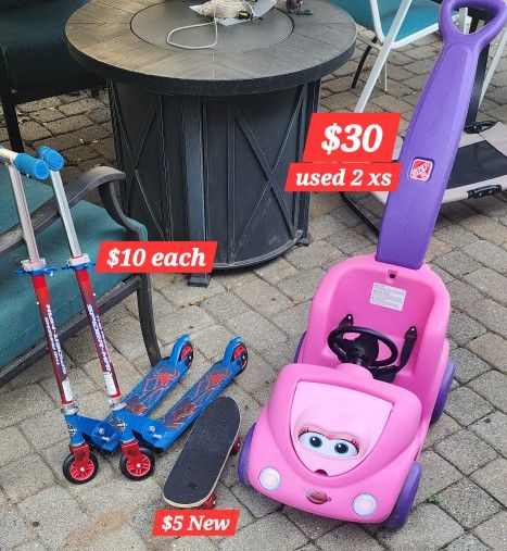 Scooter, Skate Board, Push Car READ DESCRIPTION