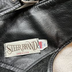 Steer Brand Men’s XXL Leather motorcycle Chaps