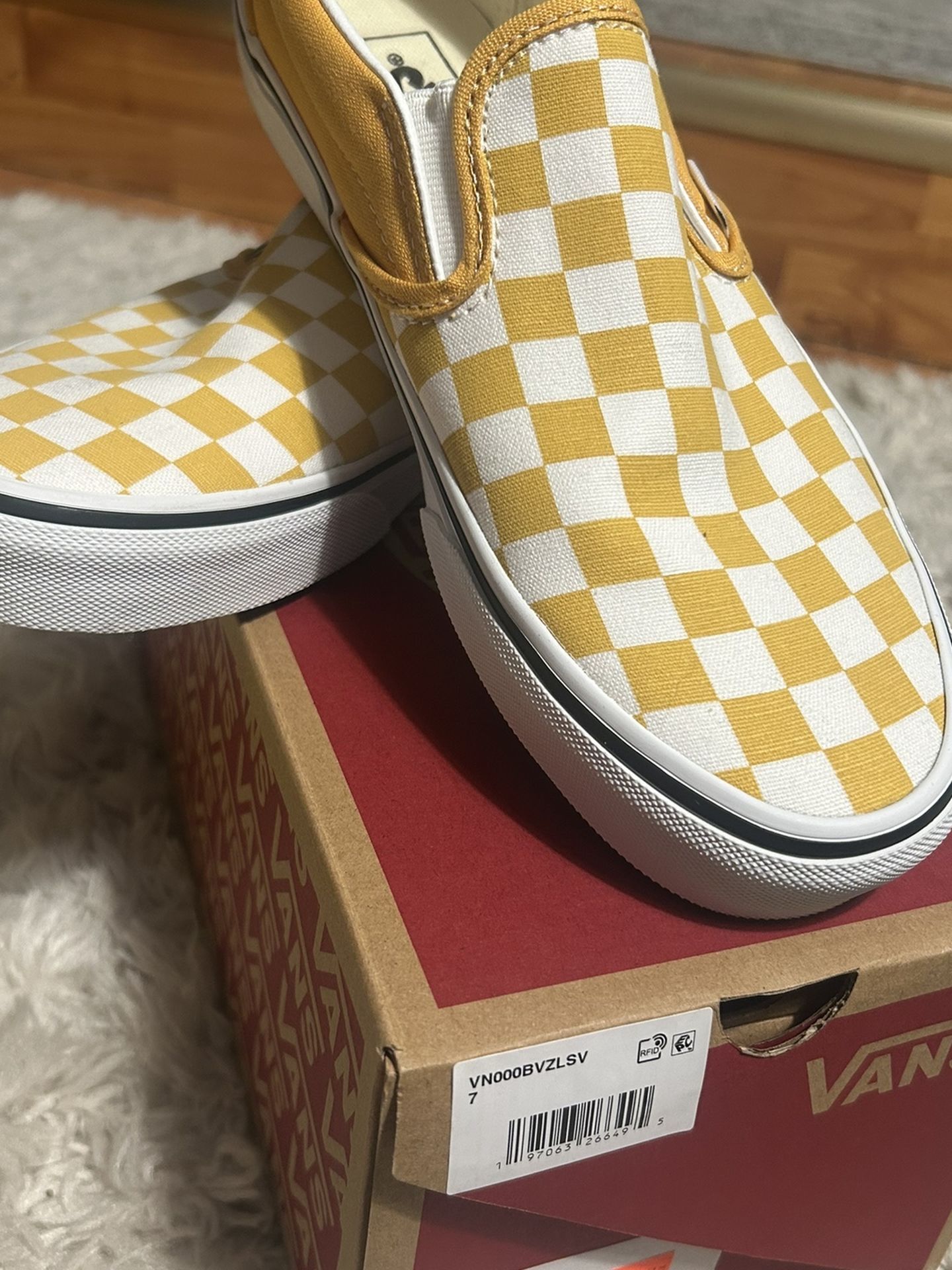Yellow Checkered Vans