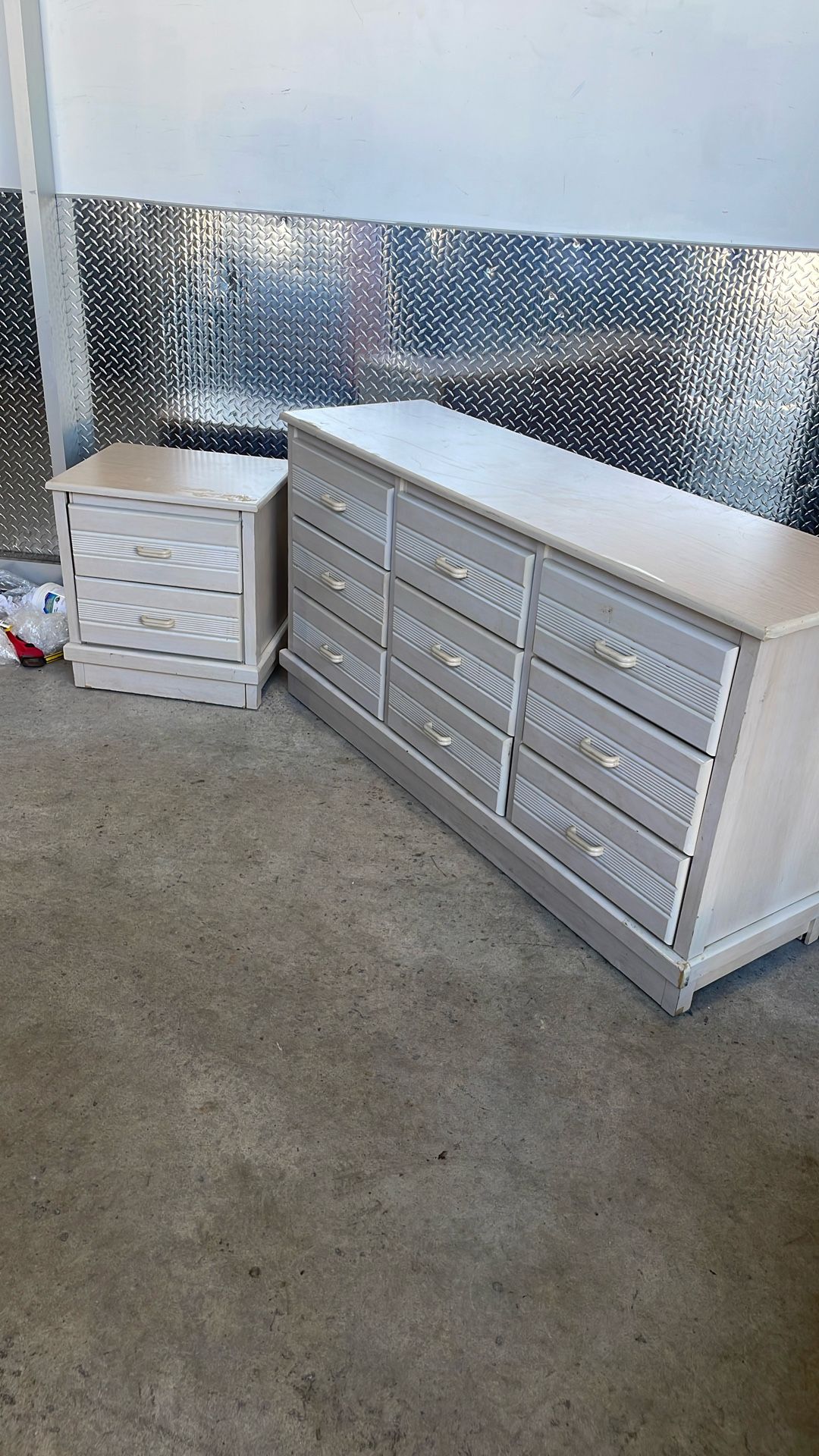 Dresser And Night Stand - Cream Color
