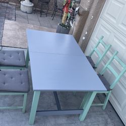 Dining Table With Four Chairs From IKEA Excellent Condition  H30  W60 D35 Free Delivery 