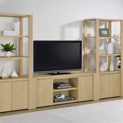 New Stand Tv Light Oak