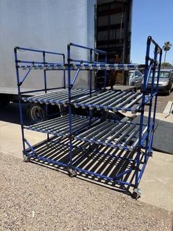 C/TEK Lean Solutions container gravity roller conveyor flow rack
