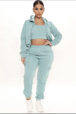 3 Piece Jogger set Aqua 1 XL Fashion Nova