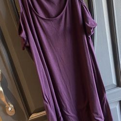 Torrid Plus Size 3 Purple Could Shoulder Dress 3X 22 24