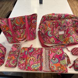  Vera Bradley Pink Swirl Bag Collection