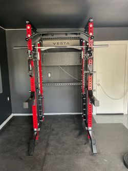 PRO SERIES Ultimate 3-1 Half Rack Functional Trainer w/Smith Machine Bar | 400lb Stack | Gym Equipment | Fitness | Commercial | Squat Rack FREE DELIVE