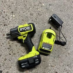 Ryobi One Hp 1/2in Impact Wrench Kit 