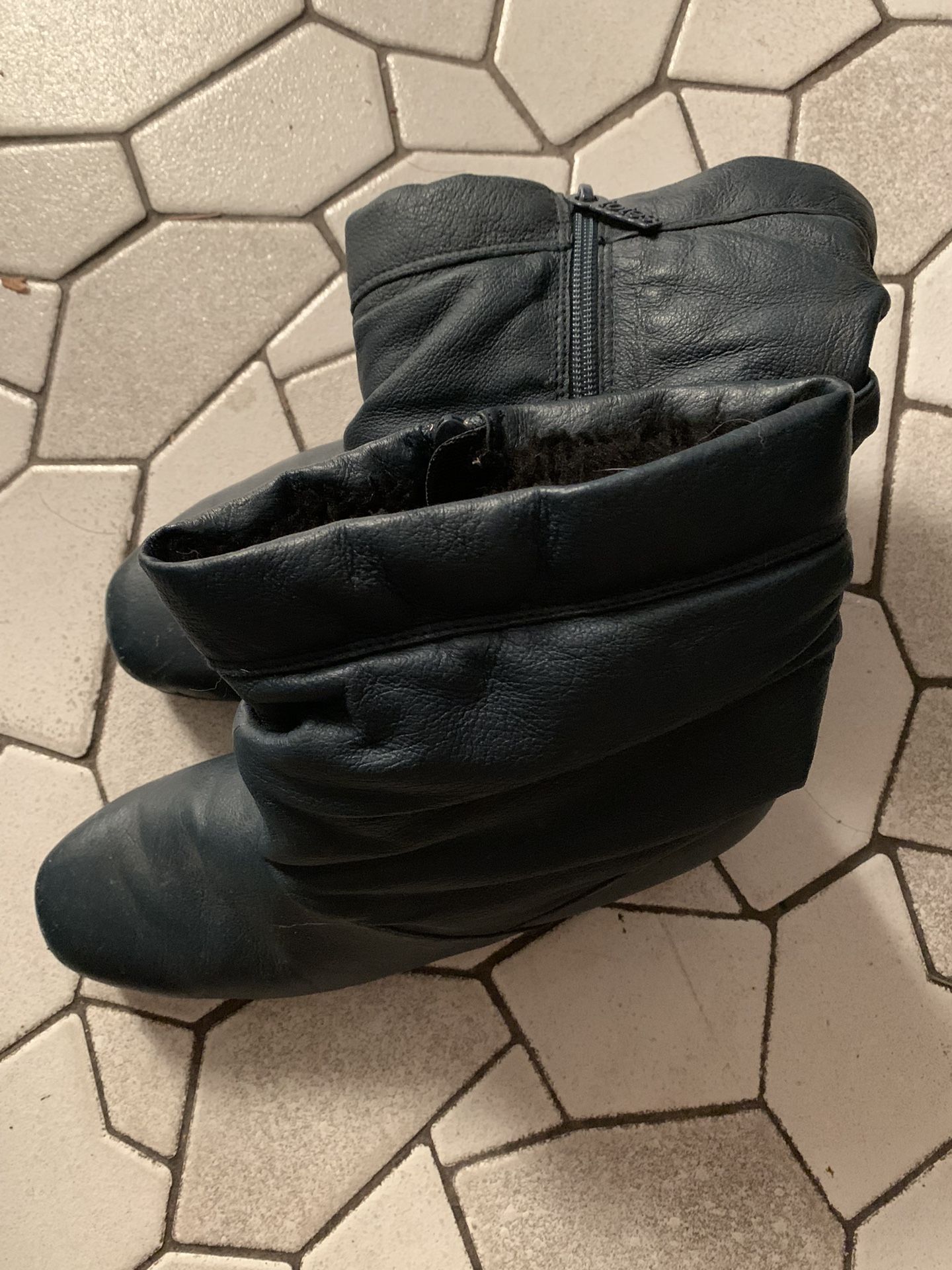 Women’s Leather Boots 6.5 in Darker Blue