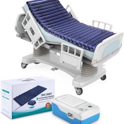 Alternating Pressure Mattress for Sores Prevention, Anti-Decubitus Air Pad With Low Noise Pump System for Hospital Beds, Disassemblable