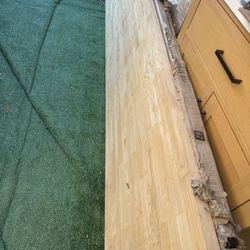 Hi everyone. We have two butcher  block  one open box and one in box $250 and $300  10 foots long. Standard size we locate in hesperia please ask for 