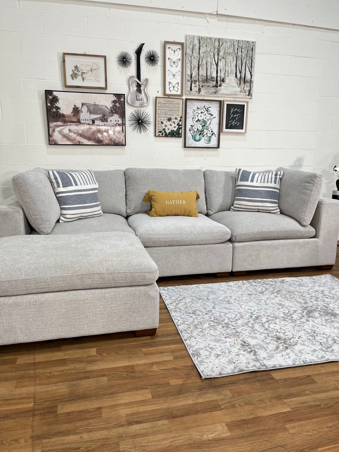 Lowell 4pc Cloud Sectional Couch | Free Delivery