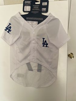 LA Dodgers White pets Baseball Jersey Top
