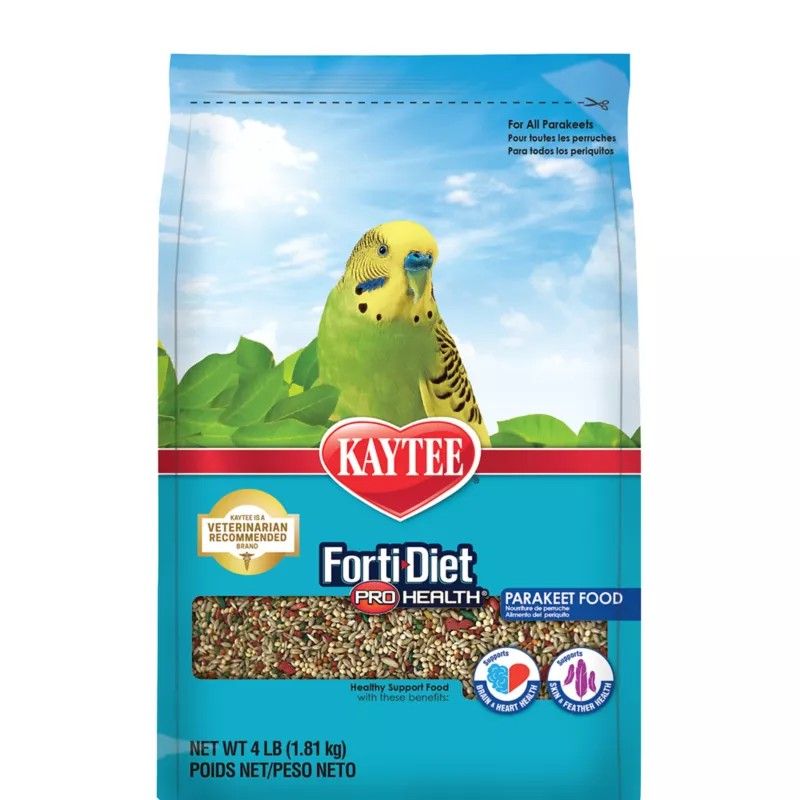 Kaytee Forti Diet Pro Health 4lb Parakeet Food- 1 Bag