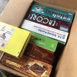 Two Boxes Of Games And Puzzles 