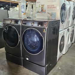 Huge Sale Warehouse Full Of Nice Samsung GE KENMORE MAYTAG LG Whirlpool Amana frigidaire Washer Dryer Refrigerator Stove Oven Stackable Free Warranty 