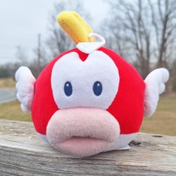 Nintendo Super Mario Bros Cheep Cheep Fish Plush 6" Stuffed Animal Toy 2017 