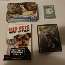 New Dog Puzzles, Book, Playing Cards , and Note Cards