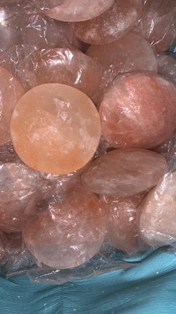 Pink Himalayan salt Massage stones (each stone )
