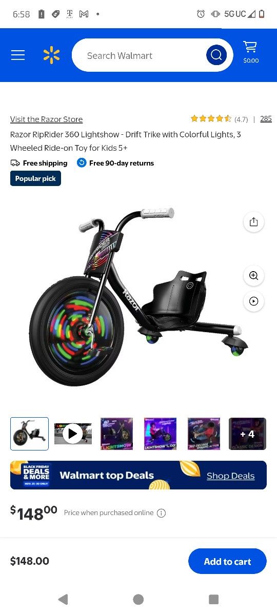 Razor Lightshow Rip Rider 16" Kids' Trike (New)