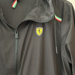Ferrari Puma Formula 1 Racing Women’s Windbreaker Jacket Size XL Mens Size Medium 