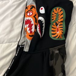 Double Hood Bape Hoodie X Shark Collab