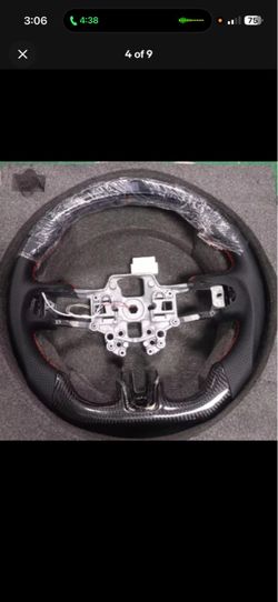 LED Carbon Fiber Steering Wheel For Ford Mustang EcoBoost GT 2018 2019-2023