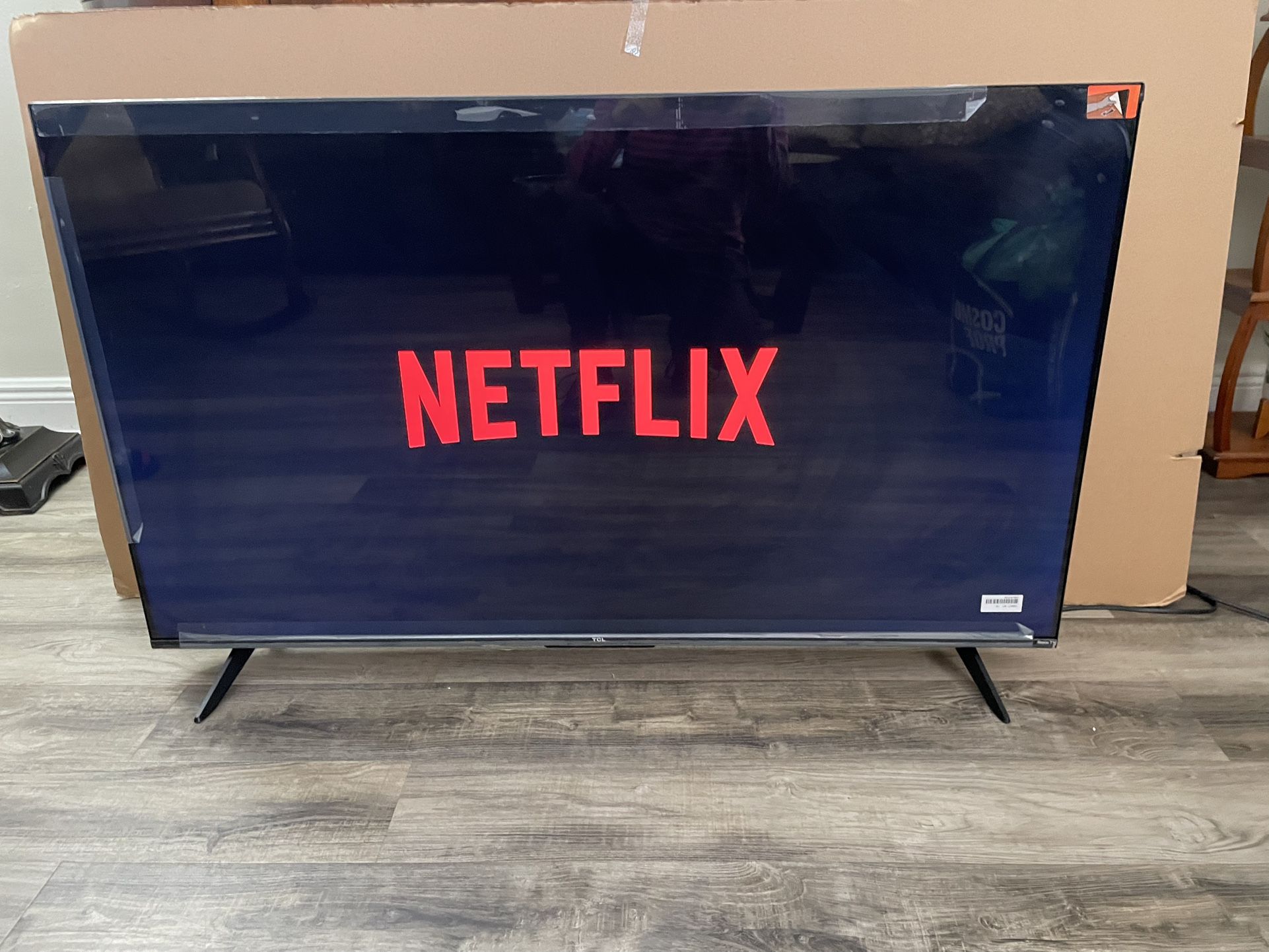 TCL 50” Roku Smart TV 4K HDR UHD “New Condition, Plastic Still Installed” With Remote Control $140 Firm On Price